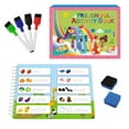 thumbnail image 3 of 40 Pages Preschool Learning Workbook, Montessori Educational Toys for Toddlers 3-6 Year Olds, Autism Handwriting Practice Learn to Write Dry Erase Marker Set Kindergarten Busy Books, 3 of 13