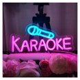 thumbnail image 2 of Lámpara LED De Neón Regulable "Karaoke Para Fiestas, Bares, Estudios, Salas De DJ, Decoración De Pared, Letreros Luminosos, Lámpara Ambiental, 37.5cmx18cm, 2 of 6
