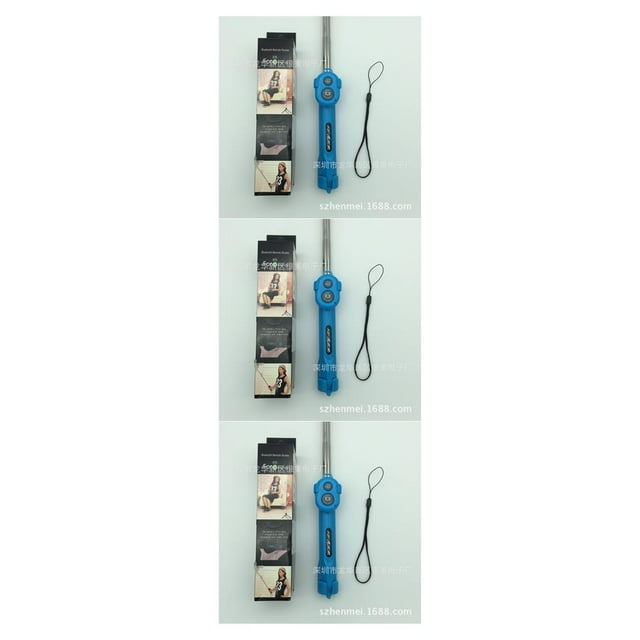 mmirethe Perche à Selfie Mini Trépied Portatif avec Obturateur Bluetooth Monopode Extensible Bleu 3ensemble