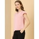 thumbnail image 4 of Camiseta Manga Tulipán Cuello En V Allegra K Rosa claro XS, 4 of 6