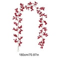 thumbnail image 3 of Red Berry Christmas Wreath, Imitation Berry Vines, Fireplace and Tabletop Decor, Indoor Outdoor Holiday Decoration,Vsgery, 3 of 6