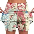 thumbnail image 2 of Uaswgudfs ​Shorts for Women: High-Waisted A-Line Artistic Floral & Summer Shorts - Lightweight Casual Fashion Bottoms Pink S, 2 of 7