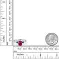 thumbnail image 6 of Gem Stone King 14K White Gold Red Ruby and Blue Diamond Engagement Ring for Women | 1.80 Cttw | Oval 8X6MM | Gemstone July Birthstone | Size 8, 6 of 6