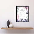 thumbnail image 4 of Behold Stand at Door and Knock Violet Revelation New Testament Jesus Christ Christian Bible Faith God Quote Revelations Flowers Artwork Art Print Framed Poster Wall Decor 12x16 inch, 4 of 5