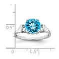 thumbnail image 2 of Primal Gold 14 Karat White Gold 8mm Swiss Blue Topaz Ring, 2 of 3