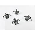 thumbnail image 2 of Fennco Styles Nature's Touch Sea Turtle Metal Napkin Rings, Set of 4 – Pewter Sea Creatures Napkin Holders for Family Dinner, Themed Party, Table Décor, Banquets and Special Occasion, 2 of 5