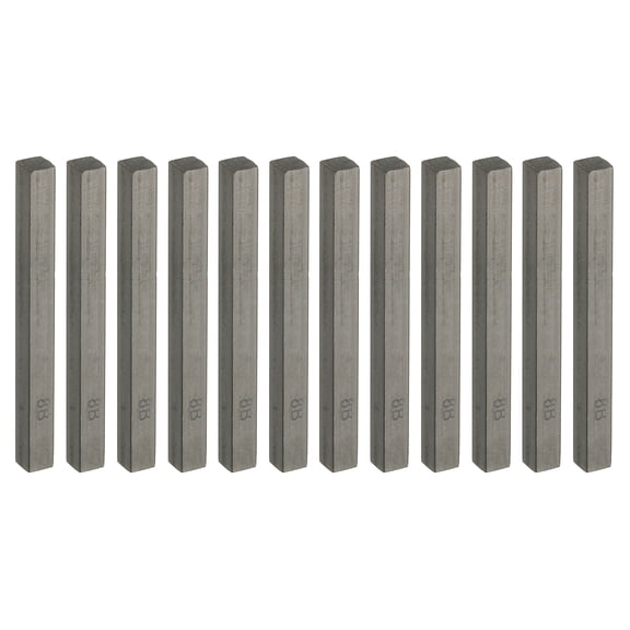 Uxcell Compressed Charcoal Sticks, 12 Pack 8B Grade Art Supplies Sketch Square Stick for Drawing, Black