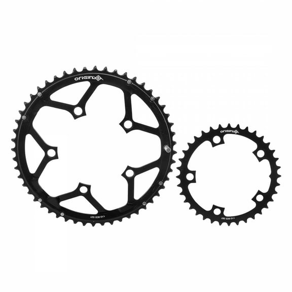 Origin8 Thruster Chainring Set 36/52T 2x 110 BCD 5-Bolt 10/11-Speed Aluminum Blk