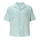 thumbnail image 4 of pstuiky Camisa de manga corta hueca para hombre con bolsillos dobles holgados y textura de punto para protegerse del sol y disfrutar del estilo vacacional., 4 of 6