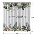 thumbnail image 5 of Shower Curtain for Bathroom Farmhouse Pine Branches Christmas Bathroom Curtain Durable Funny Bath Curtain Hooks Included,72x72Inch, 5 of 5