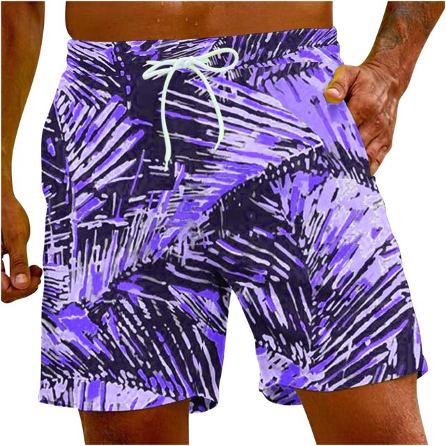 Pantalones Cortos para Hombre Atléticos Pantalones de Playa de Impresión Especial, Pantalones Cortos Atléticos de Poliéster Elásticos para Hombres