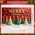 thumbnail image 2 of Red Background Christmas Banner Gold Snowflakes Merry Christmas Display Star-topped Colorful Christmas Trees Xmas Backdrop for Christmas Party Holiday Celebration Indoor Decoration, 2 of 9