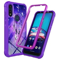 Motorola E 2020 Case, Rosebono Hybrid IMD Design Graphic Anti-Scratch Fashion Cute Colorful Silicone Skin Cover Armor Case for Motorola E 2020 (Dream Catcher)