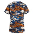 thumbnail image 4 of SwiftWear Halloween Scrub Tops for Women Cute V-Neck Pumpkin Printed Nursing Work Uniforms Holiday Tee Shirt with 2 Pockets S, 4 of 5