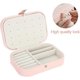 thumbnail image 5 of Jewellery Box Organiser Small Travel Portable Faux Pu Leather Jewelry Storage, 5 of 5