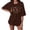 Coffee, variant on Women's Casual Loose Short Sleeve T Shirt for Everyday Wear with Letter Prints – Modern Everyday Top for Spring and Summer