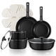 thumbnail image 1 of Juego de utensilios de cocina CAROTE, cerámica, antiadherente, 15 unidades, color negro, 1 of 7