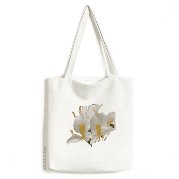 Ginger Flower Cuba Art Deco Fashion Tote Canvas Bag Shopping Satchel Casual Handbag