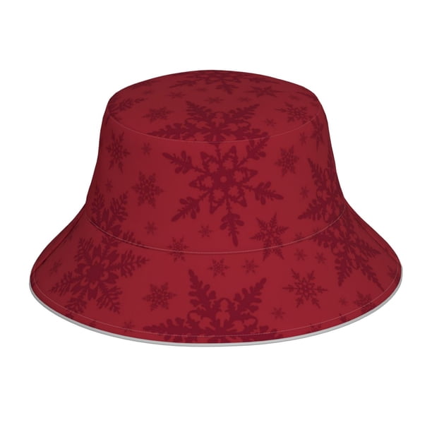 Balery Christmas Red Snowflakes Sombreros para el sol para hombre y mujer, sombrero de pescador con UPF 50+