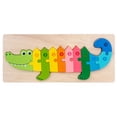 thumbnail image 2 of 2PCS New Wooden Puzzles 3D Puzzles For Toddlers Animals Puzzles For Kids, 2 of 2