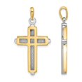 thumbnail image 3 of 14K Yellow and White Gold Cross Pendant Necklace with Chain, 3 of 4