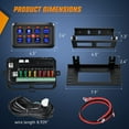 thumbnail image 3 of Nilight 8 Gang Switch Panel System Circuit Control Relay System Fuse Wiring Harness Automatic Dimmable ON Off LED Switch Pod for 12V Cars Trucks Campers SUV, 2 Years Warranty,Blue, 3 of 9