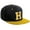 Black Gold, White Gold, variant on Classic Snapback Hat Custom A to Z Initial Varsity Letters, Black Gold Hat White Gold Letter M