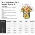 thumbnail image 6 of Lsque Sunflower Cornflower Poppy pattern Hawaiian Shirt for Men, Unisex Summer Beach Casual Short Sleeve Button Down Shirts-X-Large, 6 of 9