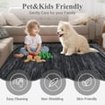 thumbnail image 5 of 5x7 Washable Rugs Non Slip Scalloped Area Rug for Bedroom Soft Low Pile Solid Large Bedroom Throw Carpet Stain Resistant Classic Neutral Area Rug Boho Rugs for Kitchen Nursery, Black, 5 of 9