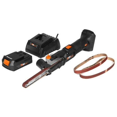 WEN 20V Max Cordless Variable Speed Detailing File Sander with 2.0 Ah Lithium-Ion Battery and Charger