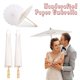 thumbnail image 2 of 60cm White Paper Parasol Wedding, Party Favors DIY Bamboo Umbrella, 2 of 5