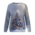 thumbnail image 5 of Weiqiqre Women's Tops, Tees & Blouses Christmas Sweater Xmas Tree Sequin Top Winter Crewneck Family Holiday Outfits, 5 of 6