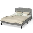 thumbnail image 4 of Canddidliike Queen Tufted Fabric Modern Headboard in Light Gray Linen Fabric, 4 of 4