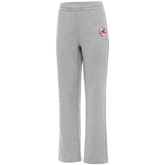Women's Antigua  Heather Gray New York Yankees Cooperstown Victory Sweatpants