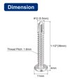 thumbnail image 2 of Uxcell #12 x 1-1/2" Self Drilling Screws, 50 Pack Phillips Pan Head Self Tapping Screws, 2 of 5