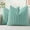 Aqua, variant on Faux Fur Spring Throw Pillow Covers 18x18 Set of 2 Decorative Soft Plush Striped Neutral Couch Pillow Covers with Velvet Back for Sofa Bed Living Room Home Valentines, Hot Pink