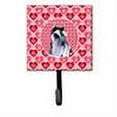 thumbnail image 2 of Carolines Treasures SS4477SH4 Schnauzer Hearts Love and Valentines Day Portrait Leash or Key Holder Single Hook, 2 of 2