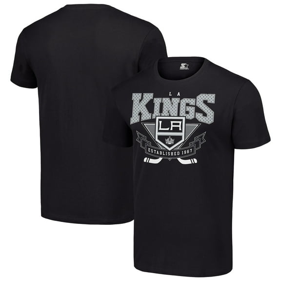 Men's Starter Black Los Angeles Kings Team Logo Graphic T-Shirt