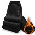 thumbnail image 4 of Pantalones casuales para hombre, holgados, forrados con vellón, estilo coreano grueso, con cremallera, pantalones deportivos, otoño/invierno, recién llegados, 4 of 5