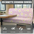 thumbnail image 4 of Uorisanigo RV Dinette Cushions Covers Stretch Pink Daisy Rv Camper Seat Cushion Slipcovers - Washable Sofa Couch Cushion Covers for RV Car Bench, 4 of 7
