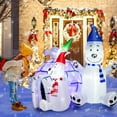 thumbnail image 3 of Gymax 6FT Inflatable Christmas Polar Bear Family Igloo Holiday Decor w/ LED Lights, 3 of 10