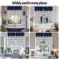 thumbnail image 6 of Navy Blue Grey Swag Valances for Windows 2 Pack Herringbone Abstract Swag Kitchen Curtains 45 Inches Long Rod Pocket Short Window Treatment for Kitchen Bathroom 36"x45", 6 of 8