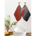 thumbnail image 2 of Red Black Ombre Kitchen Dish Towels for Drying Dishes Set of 3, Vintage Farmhouse Wooden Waffle Weave Microfiber Hand Tea Bathroom Towels Quick Dry & Absorbent Towel 12x12, 2 of 7