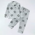 thumbnail image 5 of BJUTIR Boys Clothes Set Long Sleeve Pajama Dinosaur Print Rocket Football Kids Homewear Soft Comfy Loungewear Two Piece Outfit Athletic Fit Clothing Set Size 13-14 Years, 5 of 9