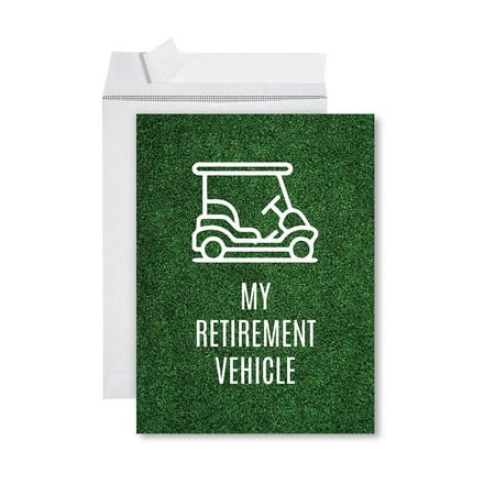 Koyal Wholesale Funny Jumbo Retirement Card With Envelope , Greeting Card, My Retirement Vehicle