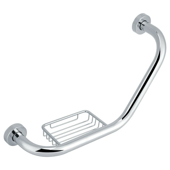 ZOUSSIQI Stainless Steel Bathtub Arm Safety Handle Bath Shower Tub Grab Bar with Soap Holder JU316-91155