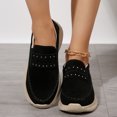thumbnail image 2 of SACFOF Women's Suede Platform Loafers - Slip-On Wedge Moccasin with Comfortable Non-Slip Rocker Sole for Business, Casual, Daily Wear, 2 of 6