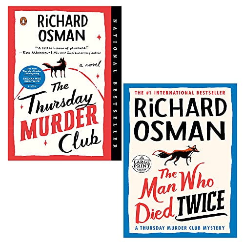 Pre-Owned Richard Osman 2 Books Collection Set (The Thursday Murder Club, The Man Who Died Twice)