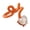 Orange, variant on Heart Adjustable Rings Delicate Opening Rings Heart Finger Rings Alloy Texture