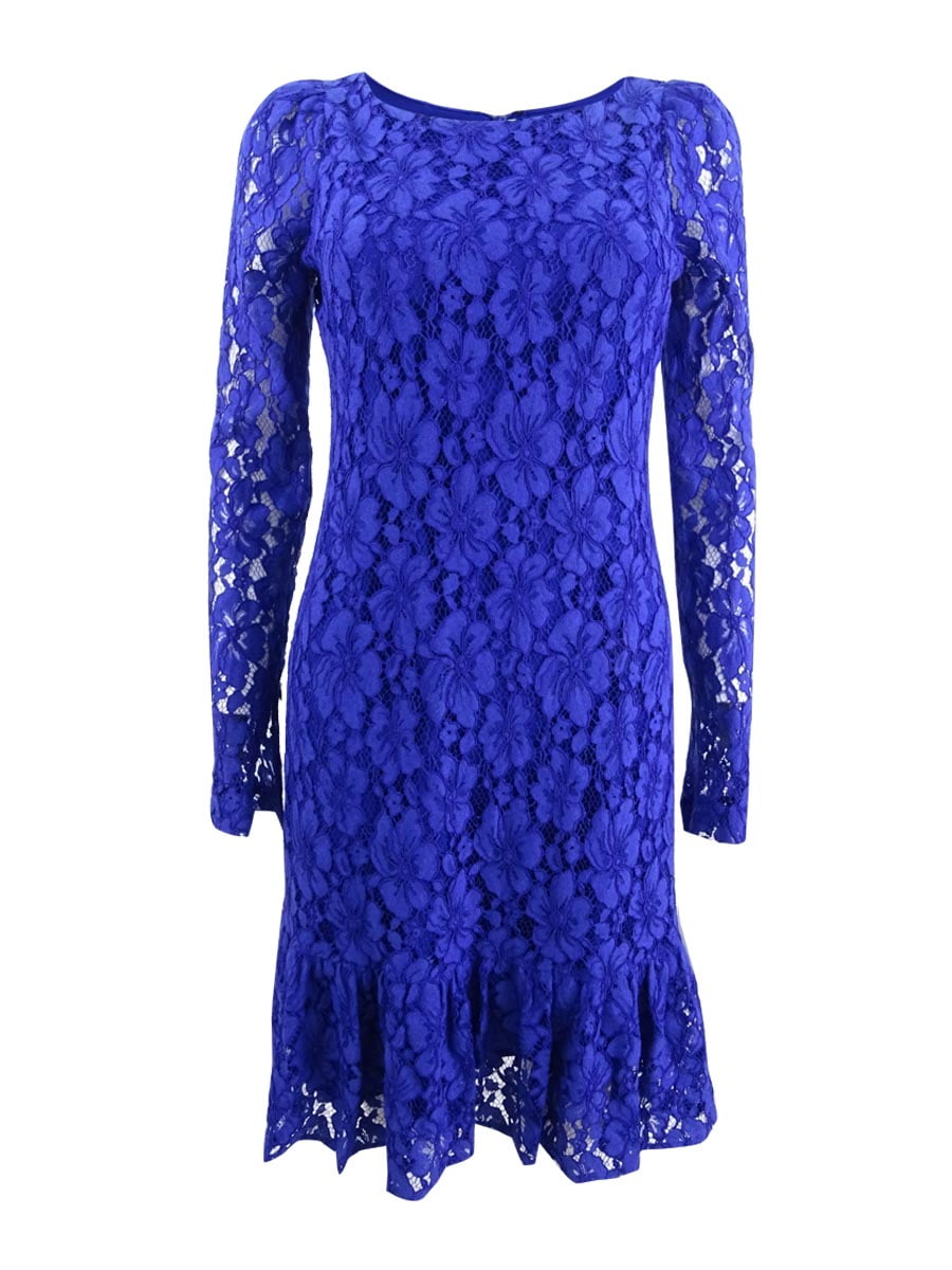 calvin klein blue lace dress